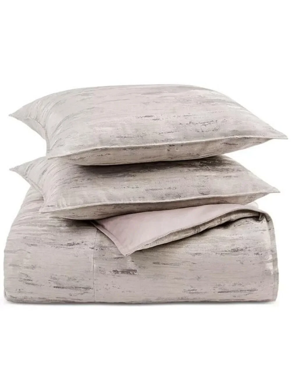Hotel Collection Impasto Stone 3-Pc King Comforter Set Gray Abstract MSRP $625